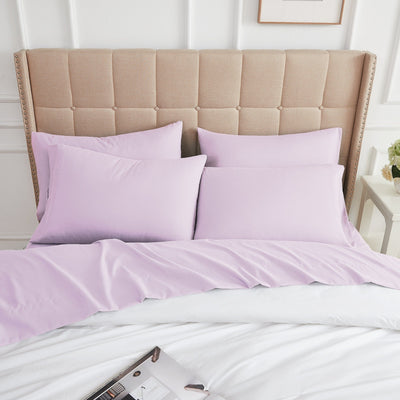 Top View of Everyday Essentials 6-Piece Sheet Set in Lilac#color_lilac