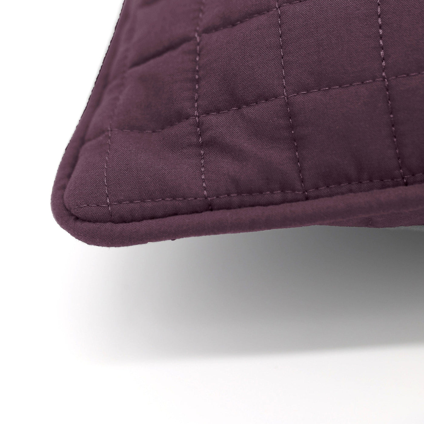 Details and Texture of Vilano Quilted Sham and Pillow Covers in Purple#color_vilano-purple