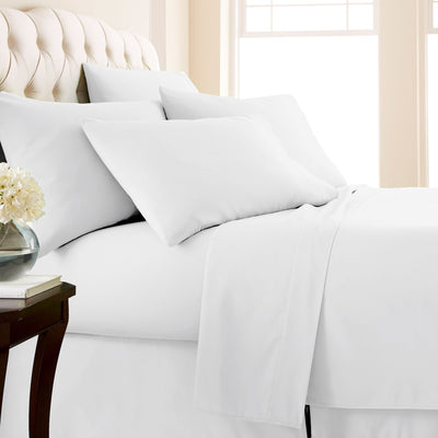 Side View of Everyday Essentials 6-Piece Sheet Set in Bright White#color_bright-white