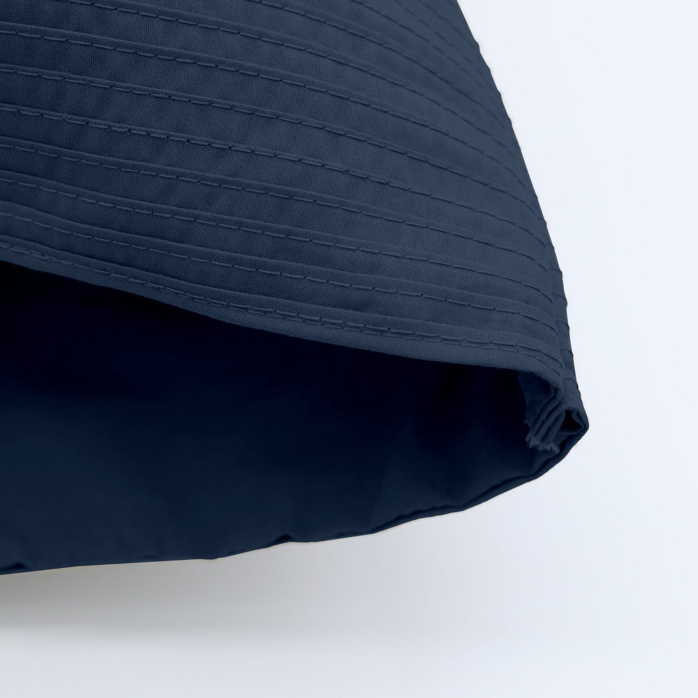 Details and Texture of Vilano Pleated Pillow Cases in Dark Blue#color_vilano-dark-blue