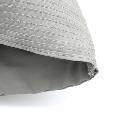Details and Texture of Vilano Pleated Pillow Cases in Steel Grey#color_vilano-steel-gray