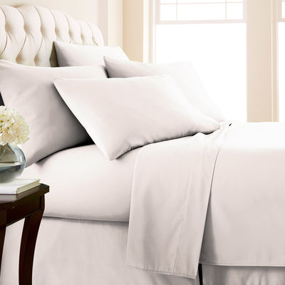 Side View of Everyday Essentials 6-Piece Sheet Set in Bone#color_bone