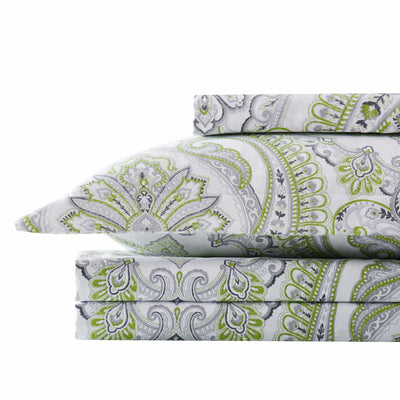 Pure Melody Duvet Cover Set in Green Stack Together#color_pure-melody-green