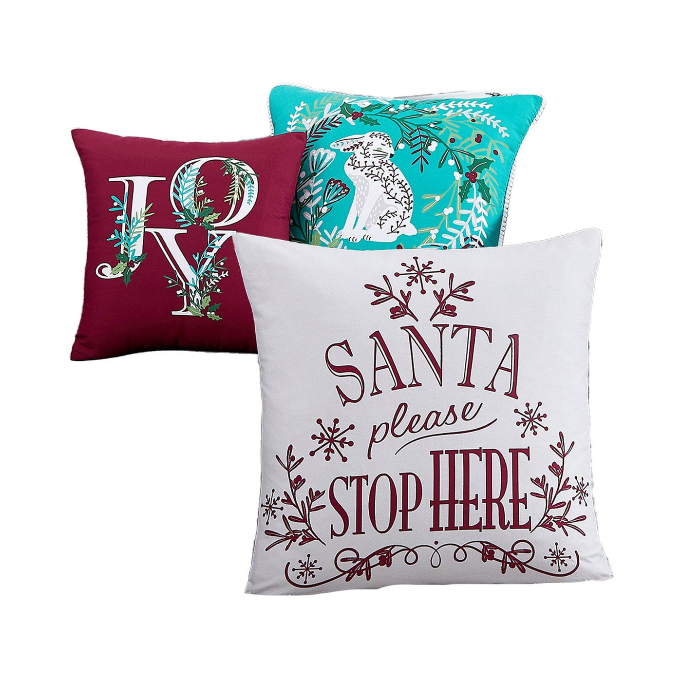 Christmas Woodland 3-Piece Throw Pillows