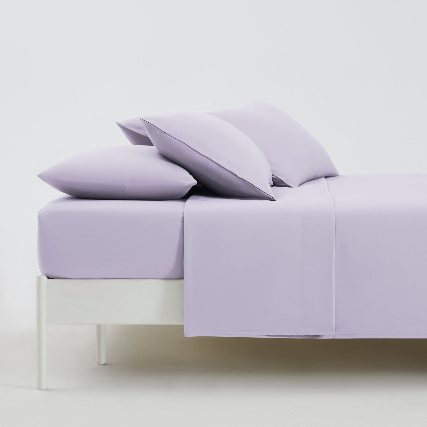 Side View of Everyday Essentials 6-Piece Sheet Set in Lilac#color_evening-haze