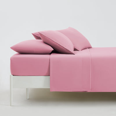 Side View of Everyday Essentials 6-Piece Sheet Set in Rose#color_rose