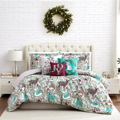 Christmas Woodland 6-Piece Comforter Bedding Set