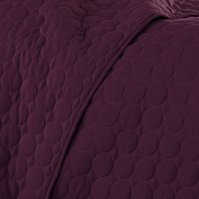 Details and Texture of Southshore Essentials Quilt Set in Purple#color_purple