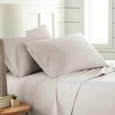 Side View of Southshore Essentials 4-Piece Sheet Set in Bone#color_bone