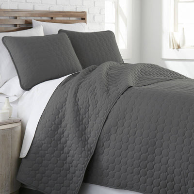 Side View of Southshore Essentials Quilt Set in Slate#color_slate