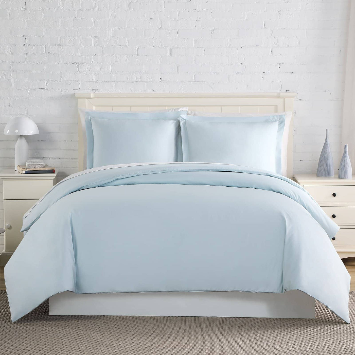 Percale Duvet Cover in Blue#color_percale-blue