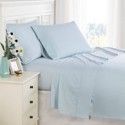 Percale Sheet Set in Blue#color_percale-blue