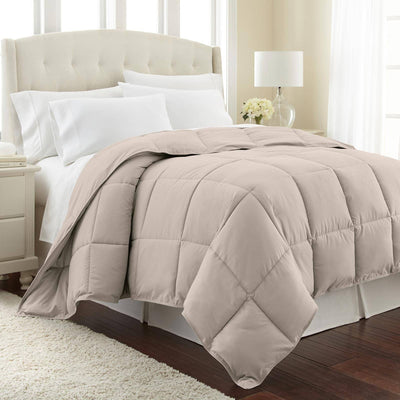 Side View of Vilano Down Alternative Comforter in Bone#color_vilano-bone