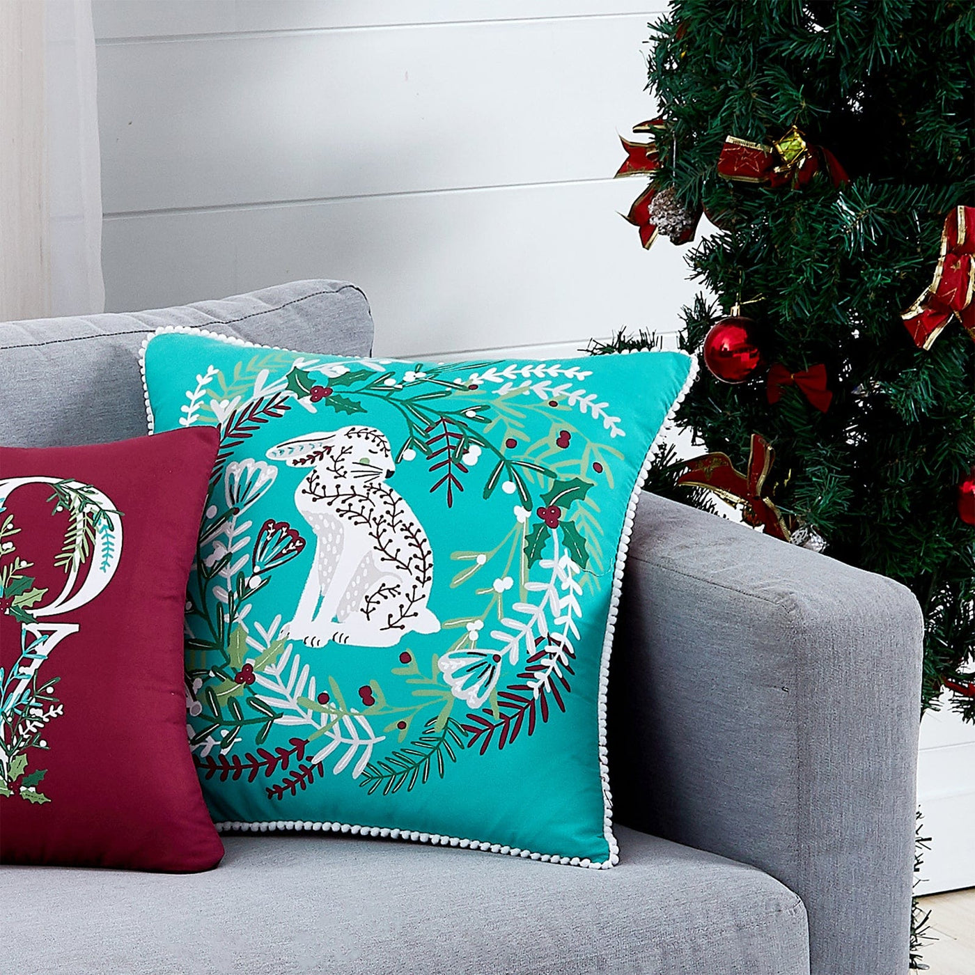 Christmas Woodland 3-Piece Throw Pillow Set