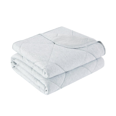 Performance Cooling Blankets and Throws Folded in Light Grey#color_cooling-blanket-grey