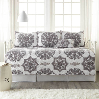Infinity Daybed Bedding 6-Piece Set in Grey#color_infinity-grey