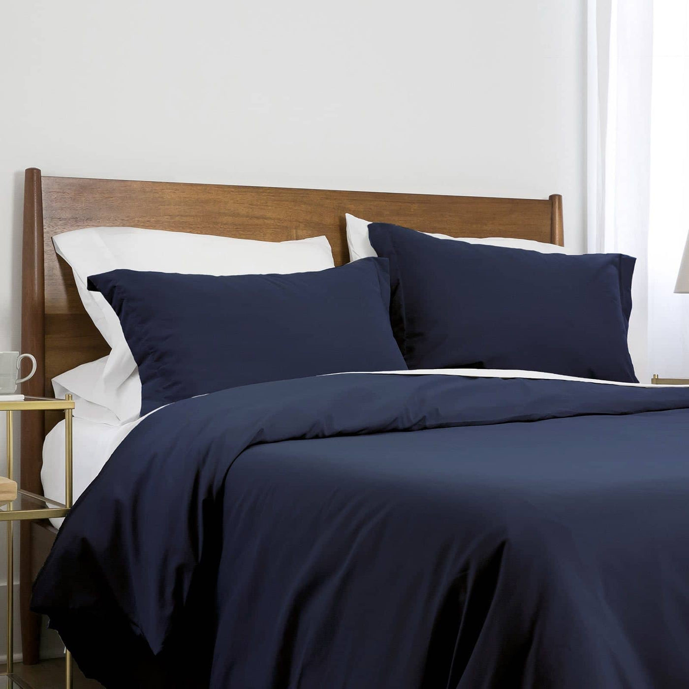 Southshore Basics Ultra-Soft and Comfortable Duvet Cover Set in Dark Blue#color_navy-blue