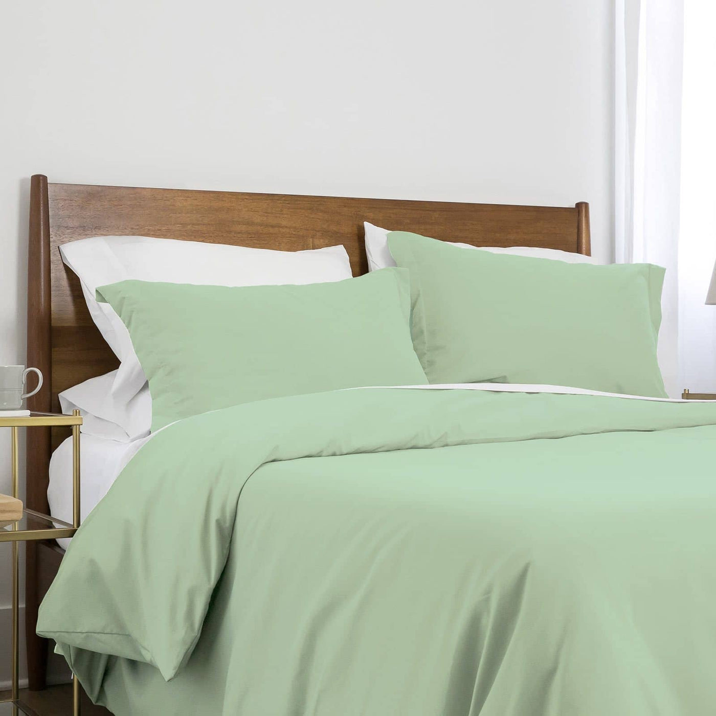 Southshore Basics Ultra-Soft and Comfortable Duvet Cover Set in Light Green#color_light-green