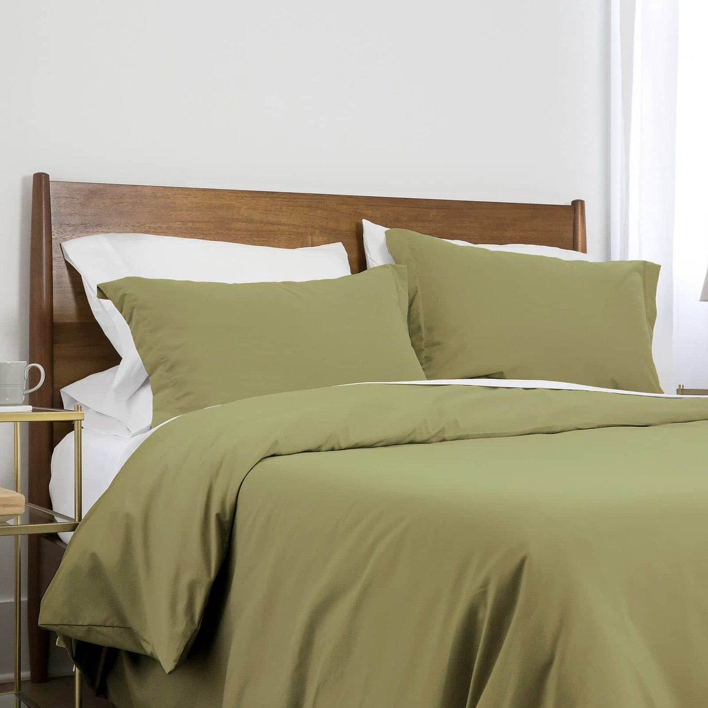 Southshore Basics Ultra-Soft and Comfortable Duvet Cover Set in Sage green#color_sage-green
