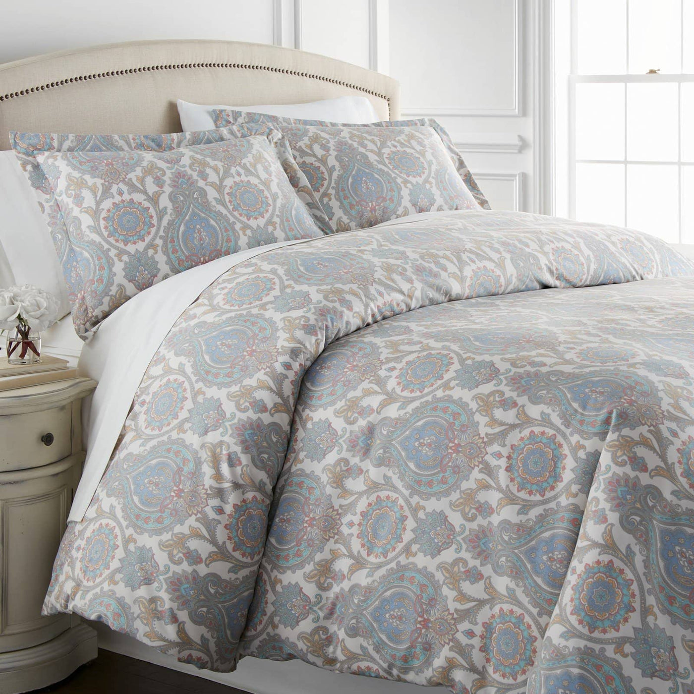 Boho Paisley Reversible Comforter Set in Aqua#color_boho-paisley-aqua