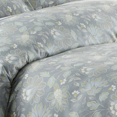 Infinite Blossom Reversible Duvet Cover Set in Steel Blue#color_all