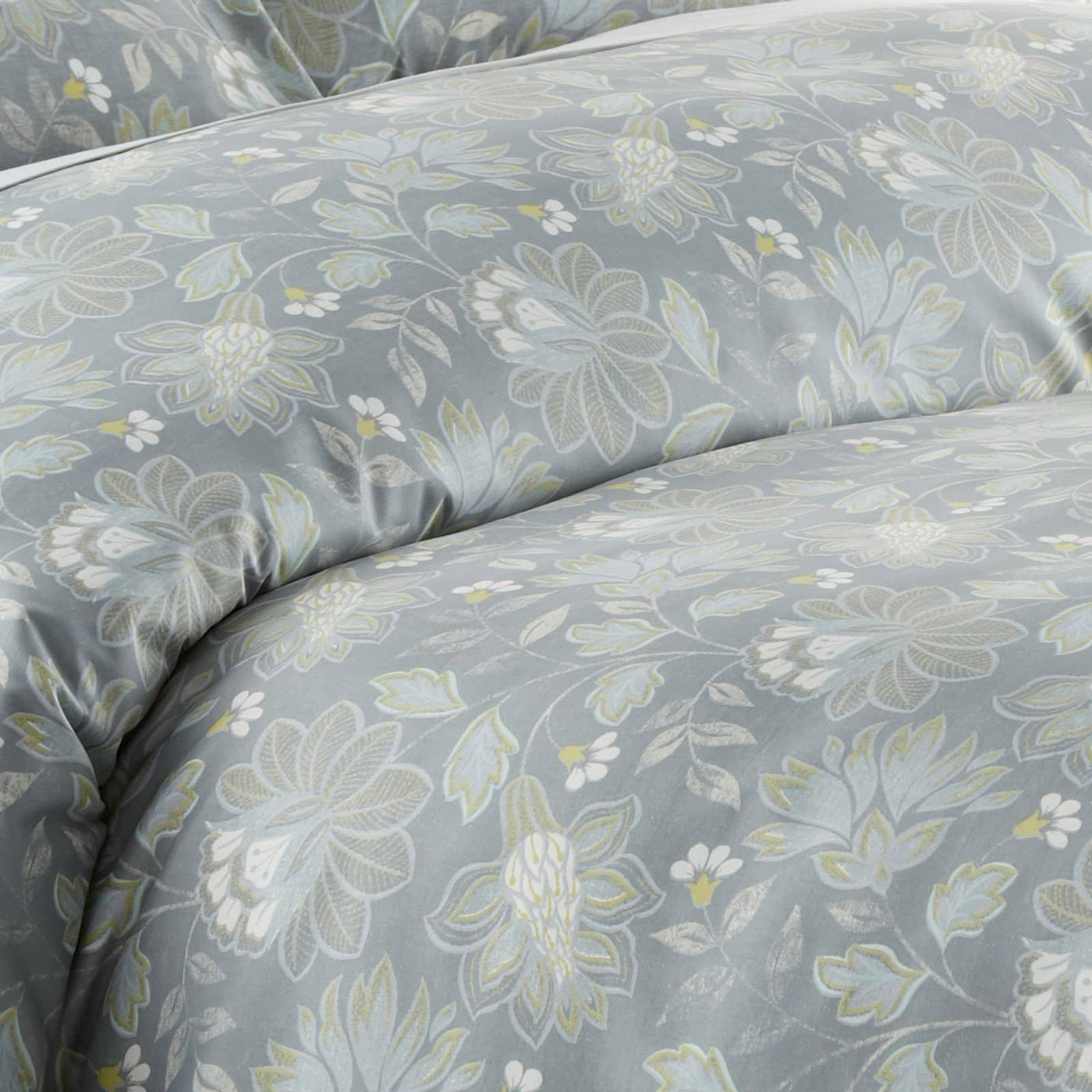 Infinite Blossom Reversible Comforter Set in Steel Blue#color_all