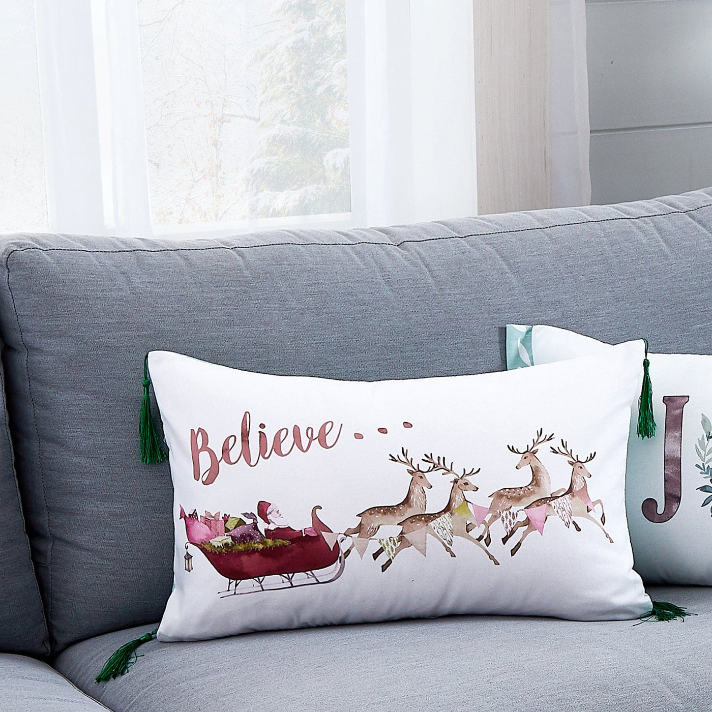 Happy Holidays 3-Piece Throw Pillows