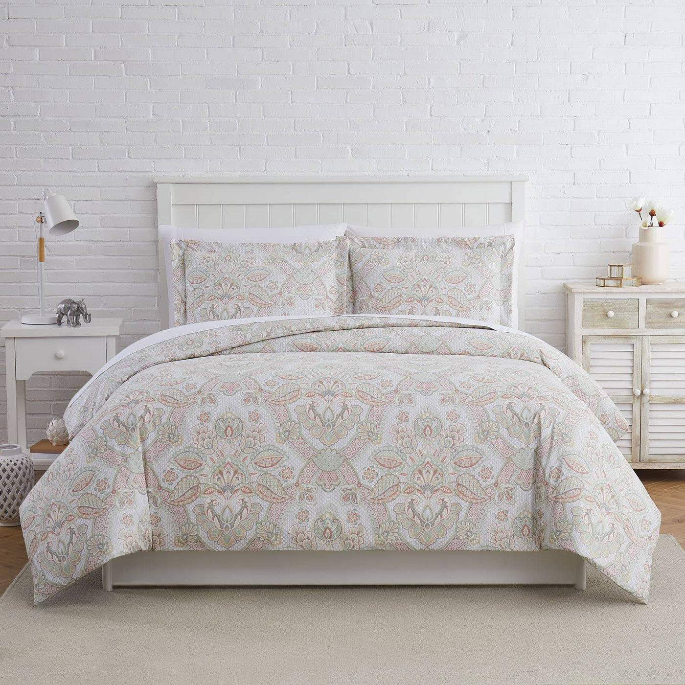 Enchantment Duvet Cover in Coral#color_enchantment-coral