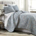 Side View of Pure Melody Quilt Set in Aqua#color_pure-melody-aqua