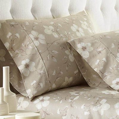 Mystic Garden 100% Cotton Sateen Pillow Cases in Taupe Grey#color_mystic-taupe-grey