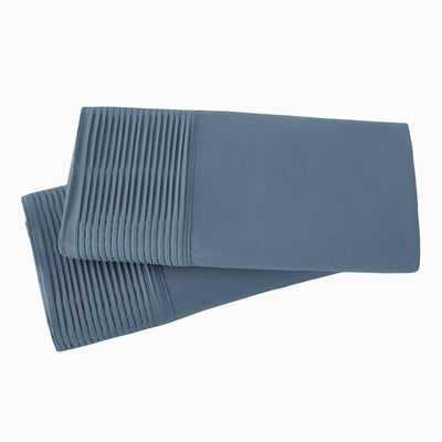 Vilano Springs Pleated Hem Pillow Cases in Coronet Blue#color_vilano-coronet-blue