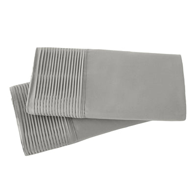Vilano Springs Pleated Hem Pillow Cases in Steel Grey#color_vilano-steel-gray