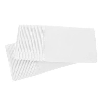 Vilano Springs Pleated Hem Pillow Cases in White#color_vilano-bright-white