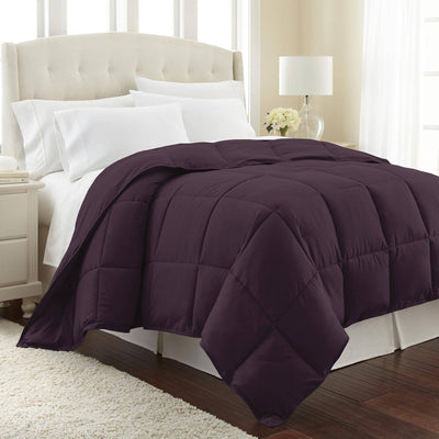 Side View of Vilano Down Alternative Comforter in Purple#color_vilano-purple