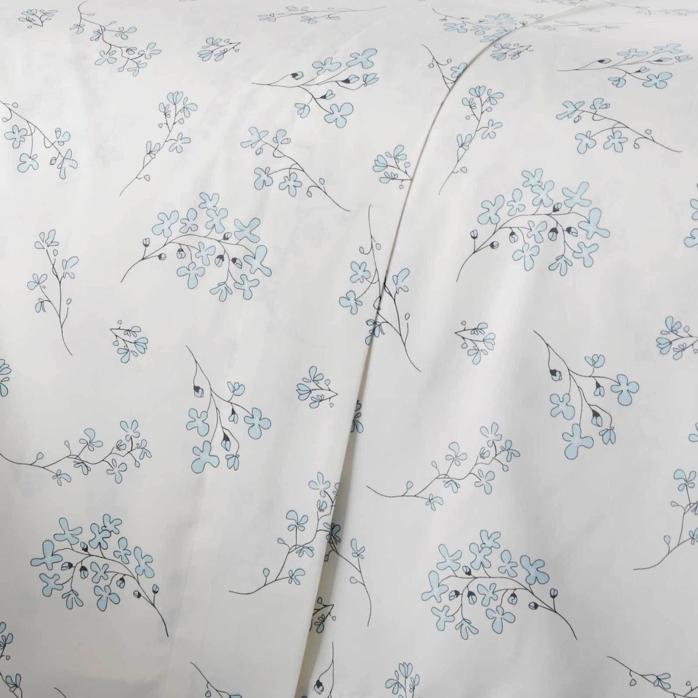 Details and Print Pattern of Sweet Florals Sheet Set in Cream#color_sweet-cream