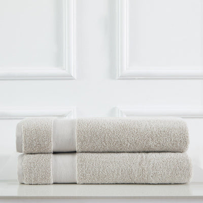 2 Piece of Super-Plush Bath Sheets in Warm Sand Stack Together#color_medium-weight-classic-towel-warm-sand