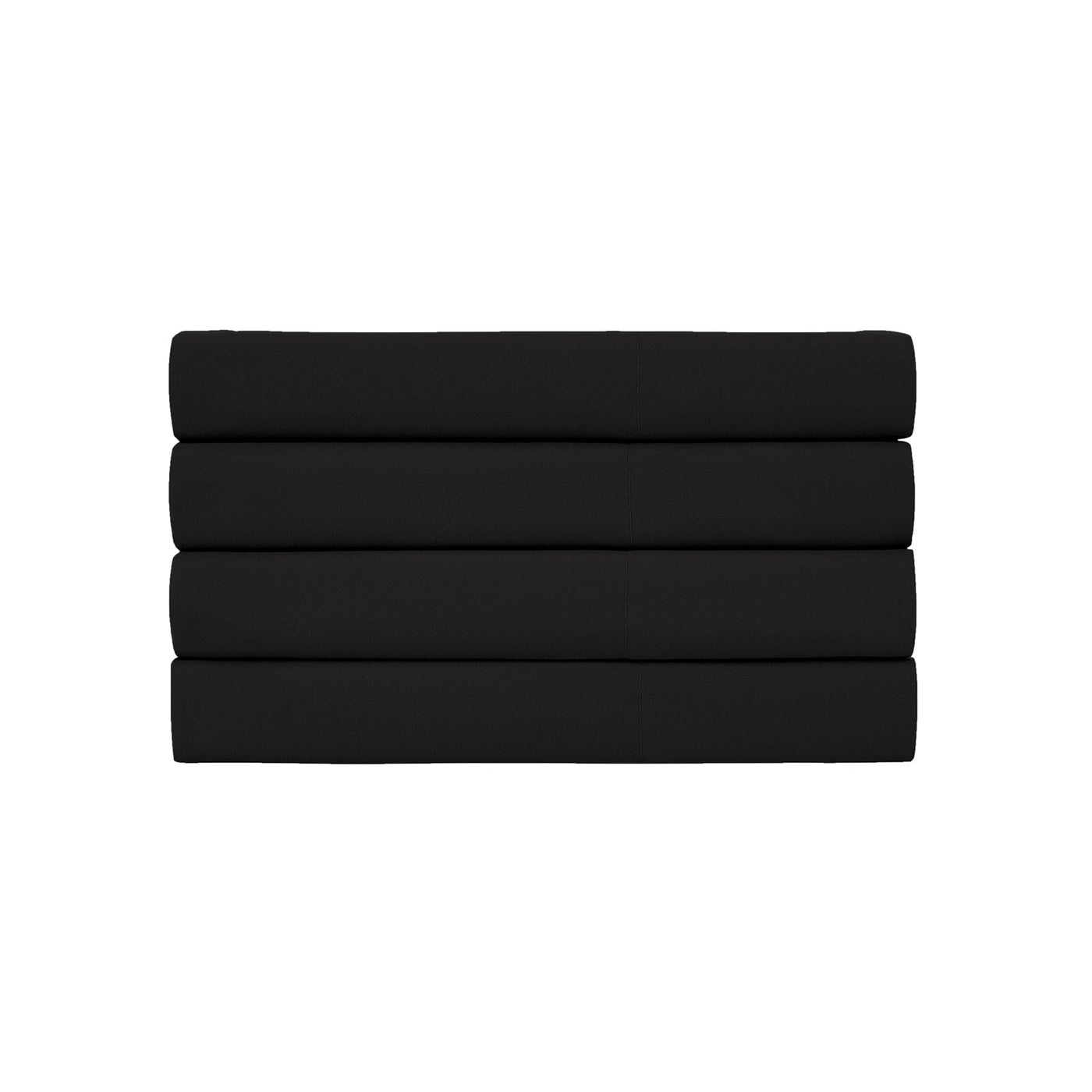 Vilano 4PC Pillowcase Set in Black Stack Together#color_vilano-black