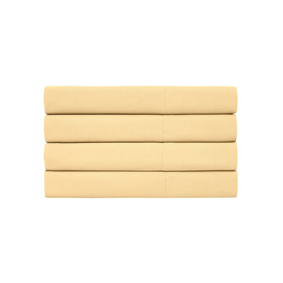 Vilano 4PC Pillowcase Set in Gold Stack Together#color_vilano-gold