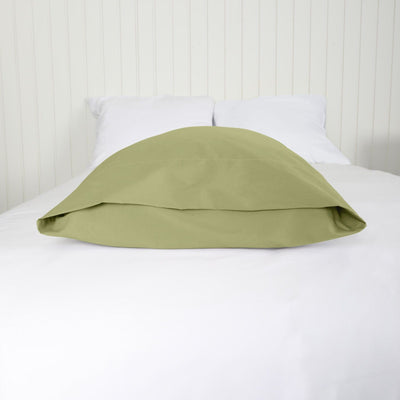 Side View of Vilano Springs 2-Piece Pillow Cases in Sage Green#color_vilano-sage-green