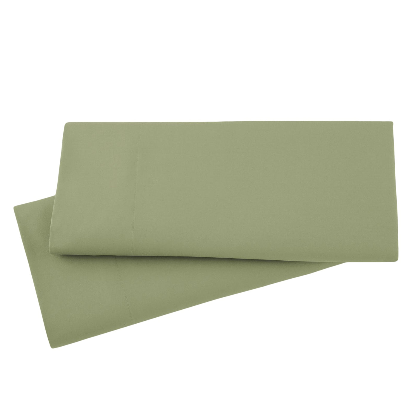 Vilano Springs 2-Piece Pillow Cases in Sage Green Stack Together#color_vilano-sage-green