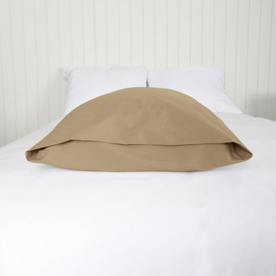 Side View of Vilano Springs 2-Piece Pillow Cases in Taupe#color_vilano-taupe