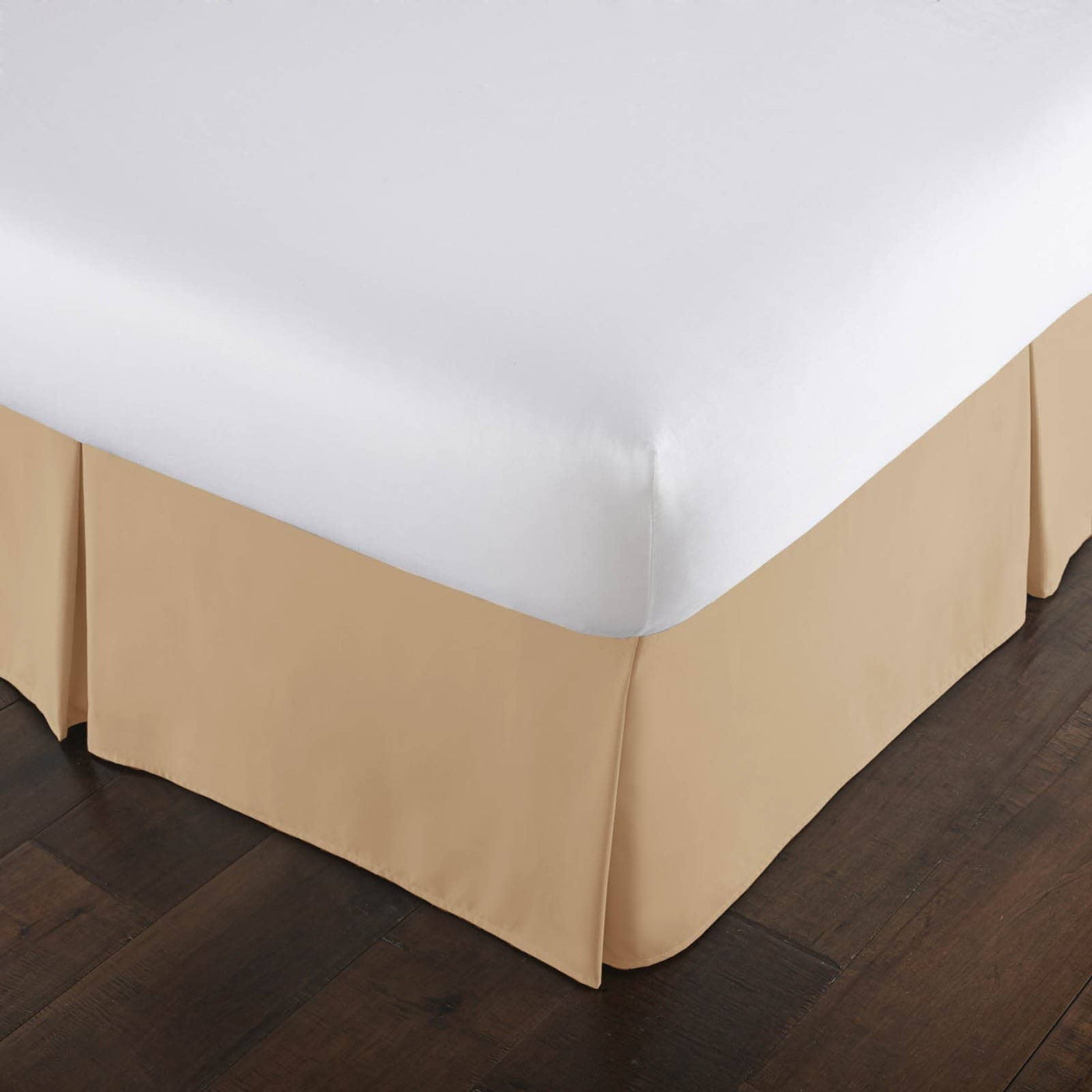 Vilano Pleated Bed Skirt in Gold#color_vilano-gold