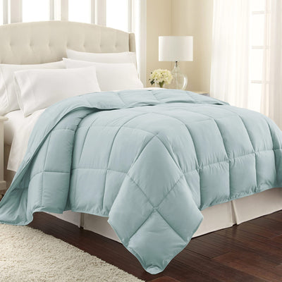 Side View of Vilano Down Alternative Comforter in sky-blue#color_vilano-sky-blue