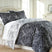 Side View of Winter Brush Reversible Comforter Set in Black#color_winter-brush-black