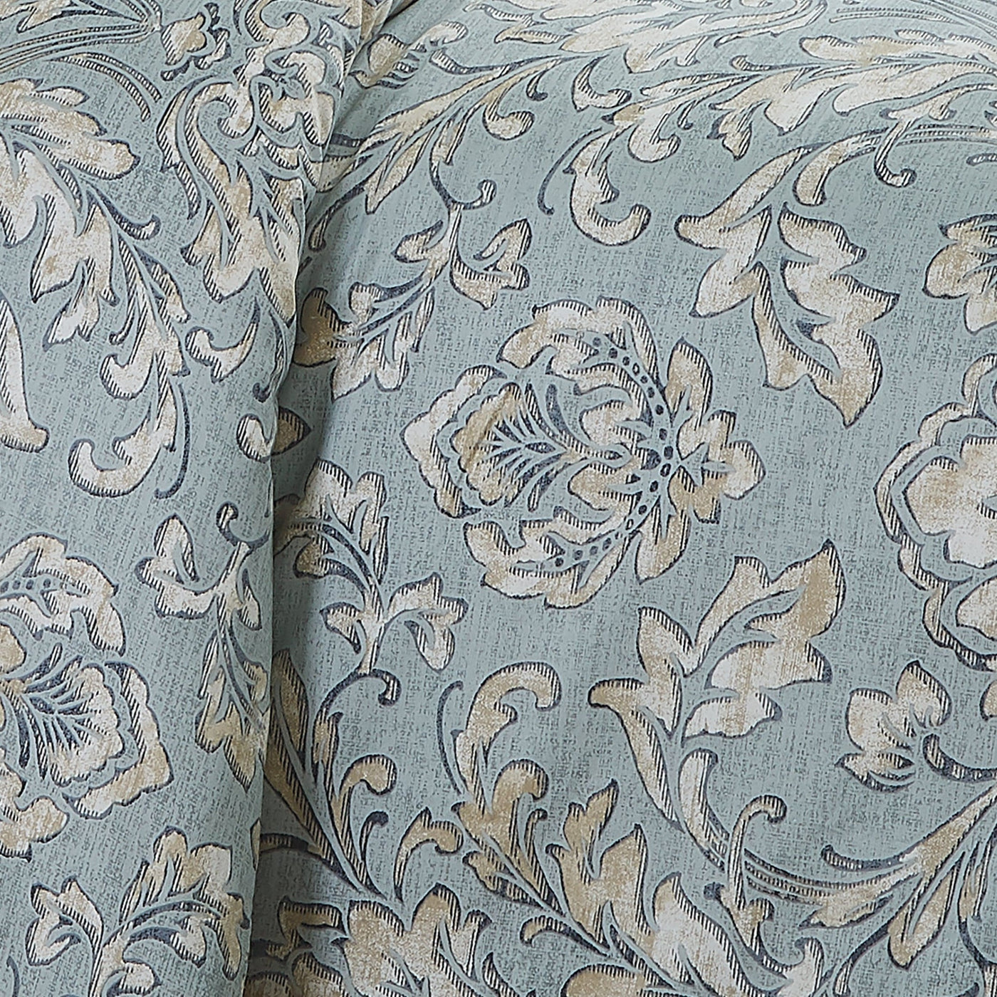 Details and Print Pattern of French Garden Duvet Cover Set in Green#color_french-garden-green