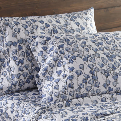 Close Up View of Forevermore Pillow Case in Blue#color_forevermore-blue