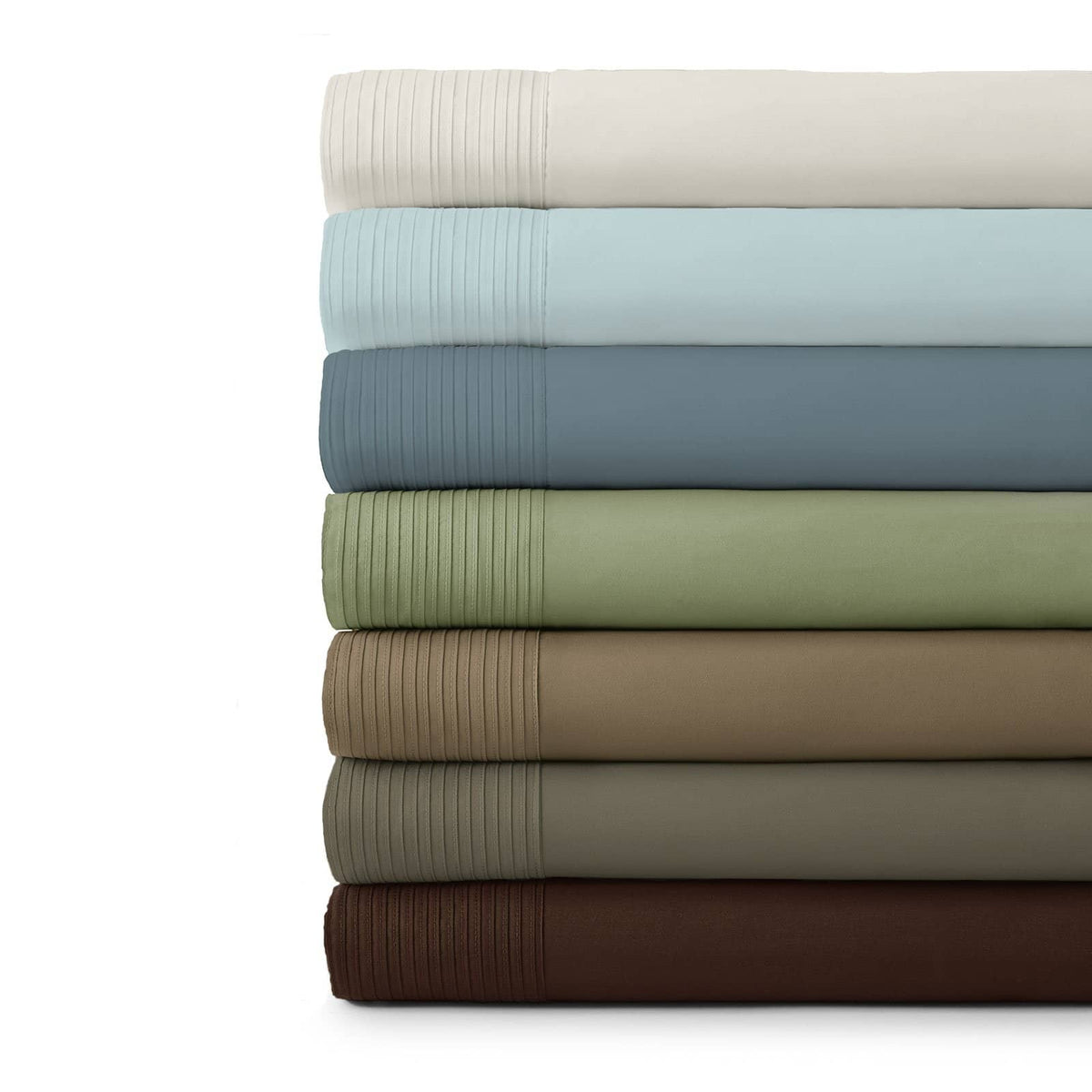 Vilano Pleated Sheet Set — Earth Tones