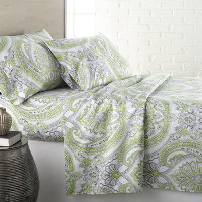 Side View of Pure Melody Pillow Cases in Green#color_pure-melody-green