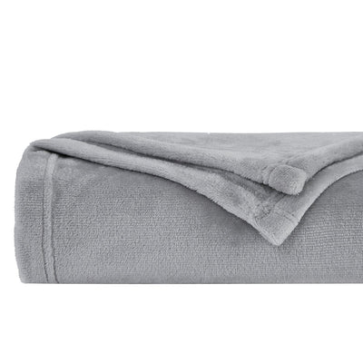 Rolled Microfleece Oversized Blankets and Throws in Grey#color_microfleece-grey