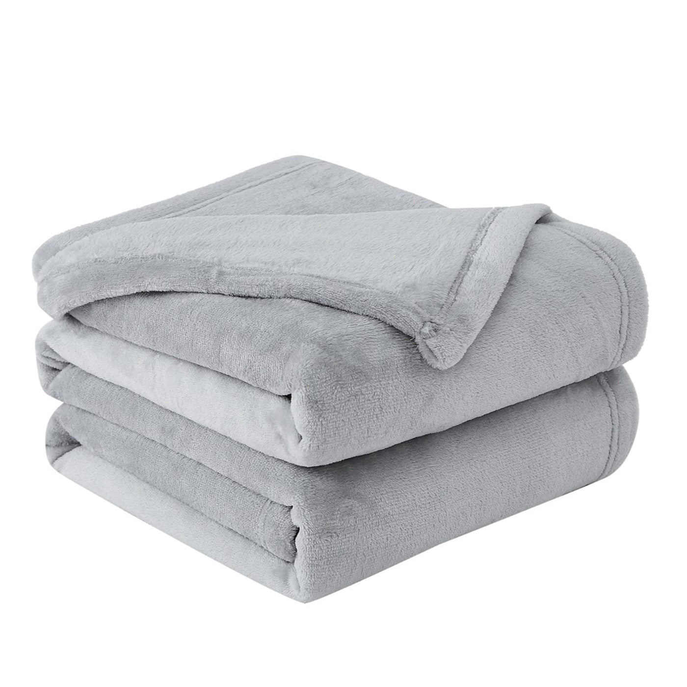 Folded Microfleece Oversized Blankets and Throws in Grey#color_microfleece-grey